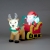 1m Christmas LED Lit Inflatable Santa, Sleigh & Reindeer